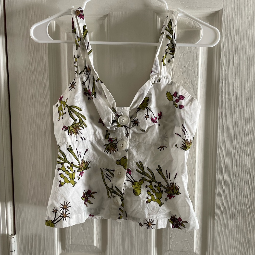 ModCloth Button Down Cacti Top 🌵